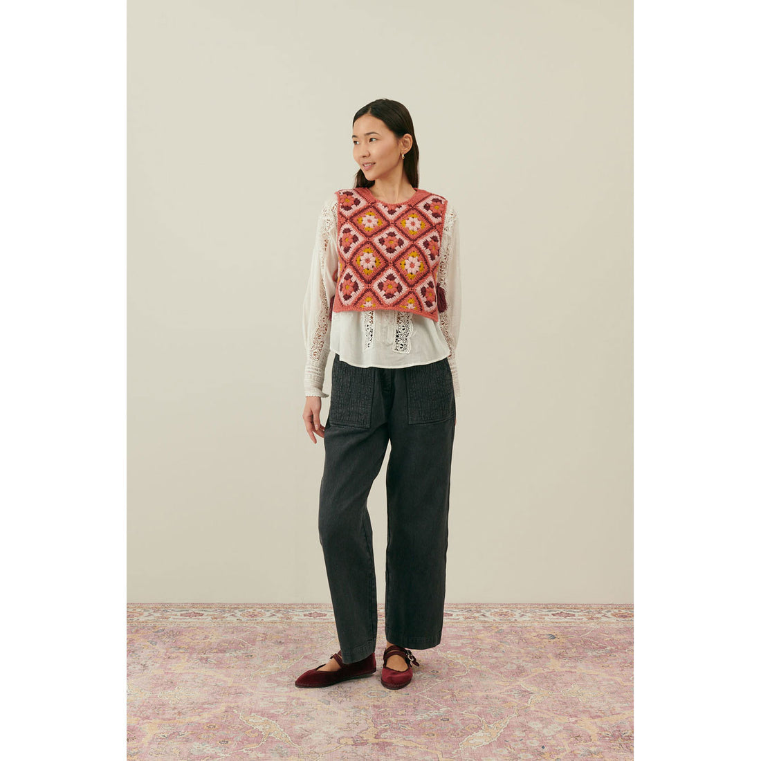 Louise Misha Rasberry Soang Top