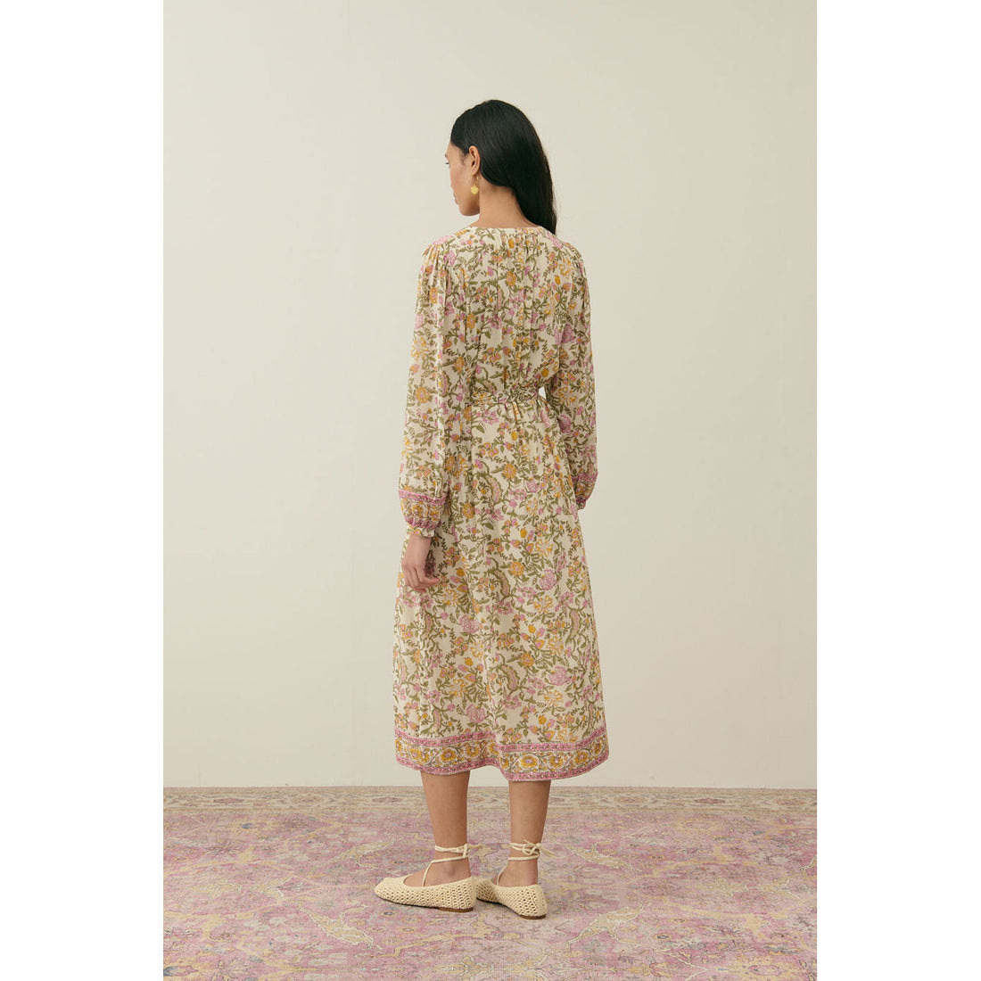 Louise Misha Cream Martina Women Dress