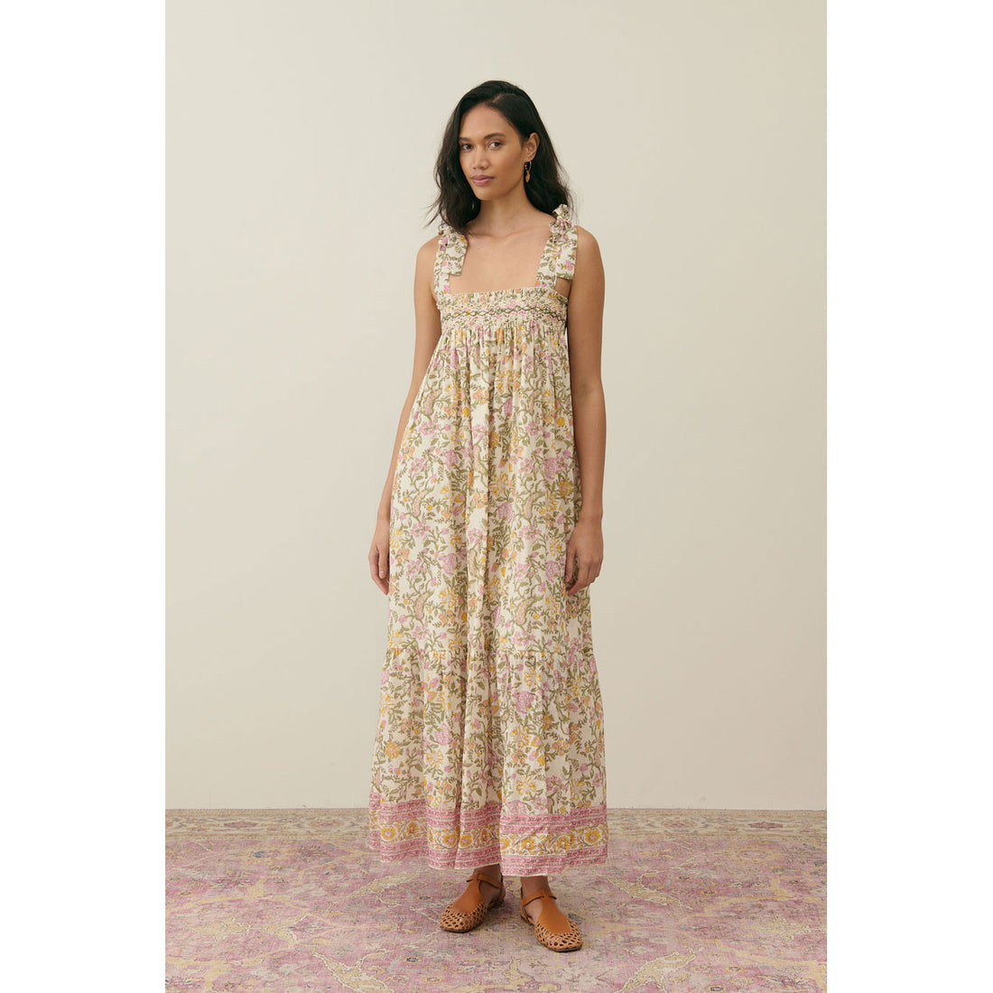 Louise Misha Cream Marcelette Women Dress