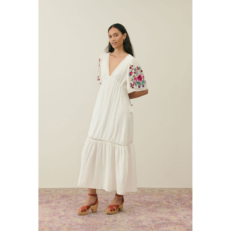 Louise Misha Cream Balina Women Dress