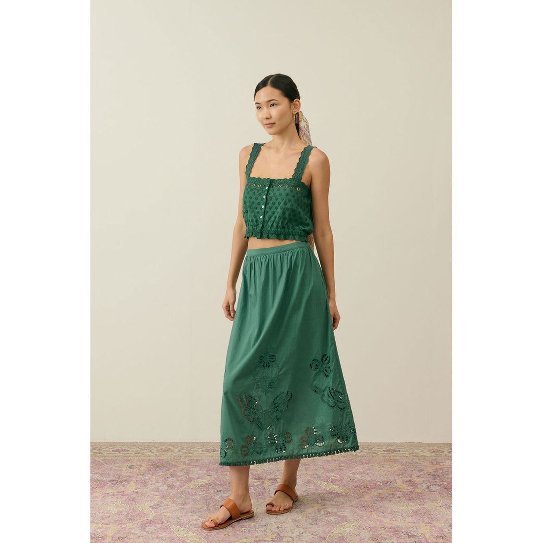 Louise Misha Tuscan Green Paola Women Skirt