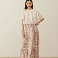 Louise Misha Cream Dolce Flowers Jansiane Skirt