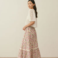 Louise Misha Cream Dolce Flowers Jansiane Skirt