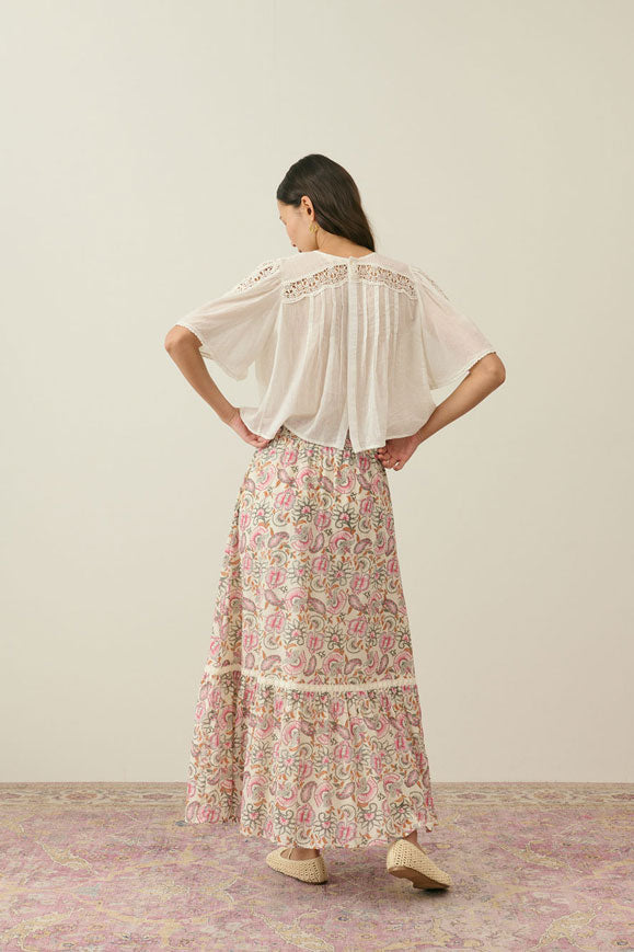 Louise Misha Cream Dolce Flowers Jansiane Skirt