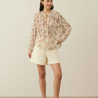 Louise Misha Cream Retro Garden Nicoliana Blouse