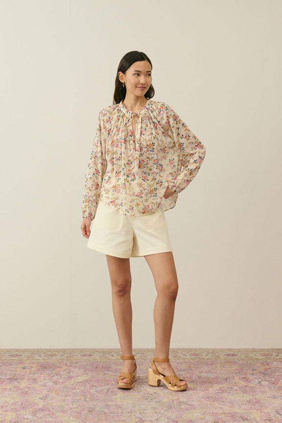 Louise Misha Cream Retro Garden Nicoliana Blouse – Ladida