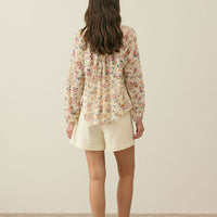 Louise Misha Cream Retro Garden Nicoliana Blouse