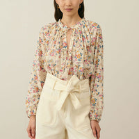 Louise Misha Cream Retro Garden Nicoliana Blouse
