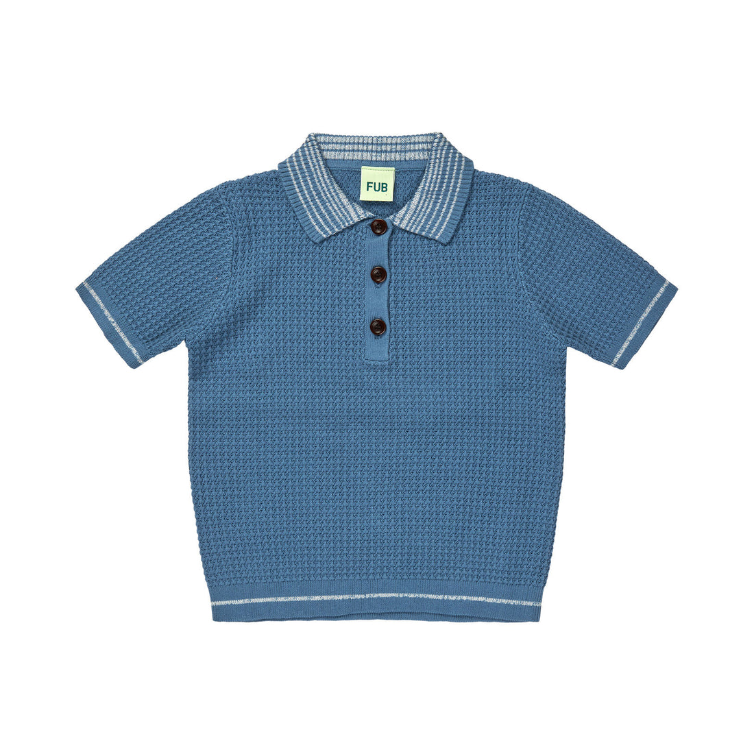 FUB Washed Indigo Structure Polo