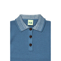 FUB Washed Indigo Structure Polo