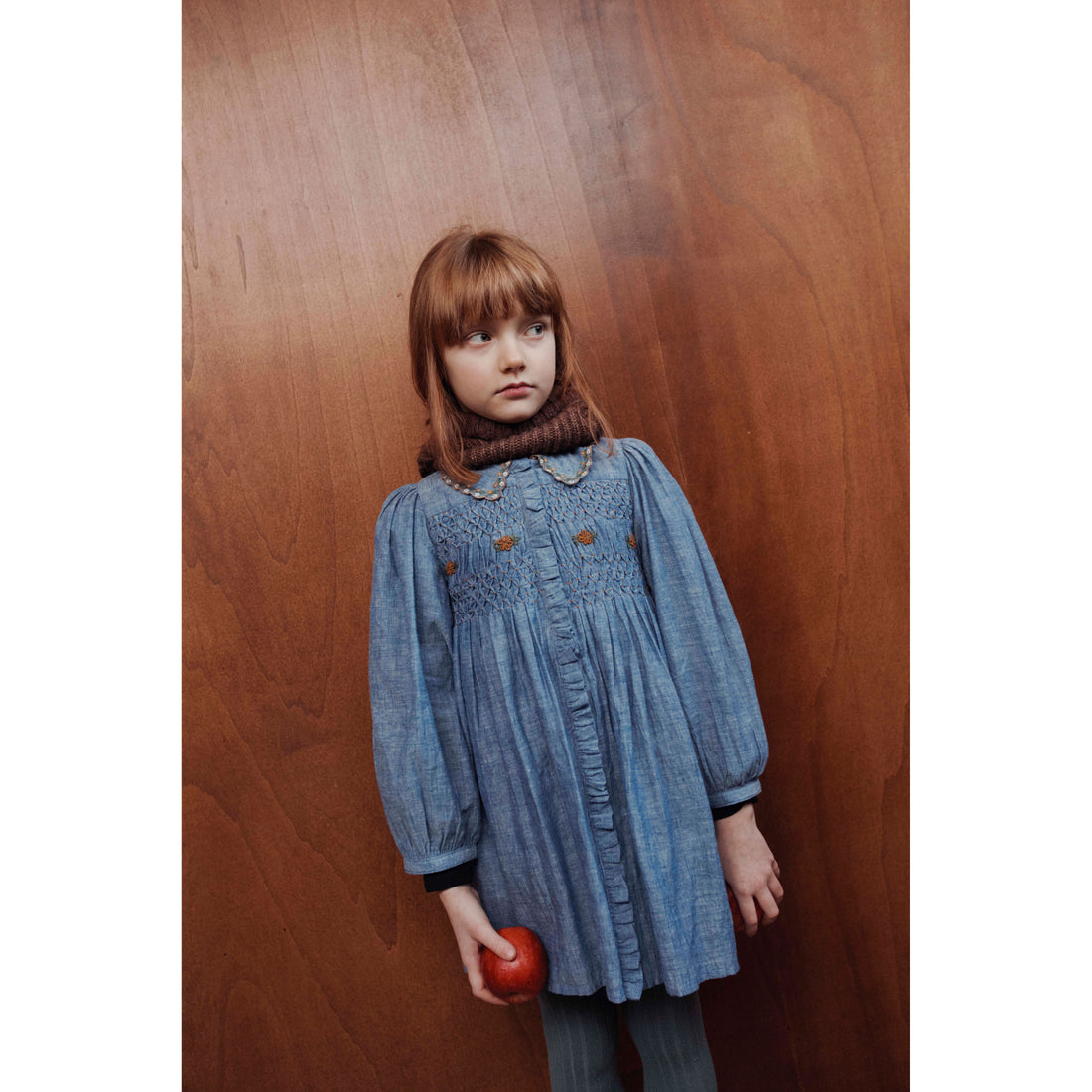 Emile et Ida Chambray Smocked Dress