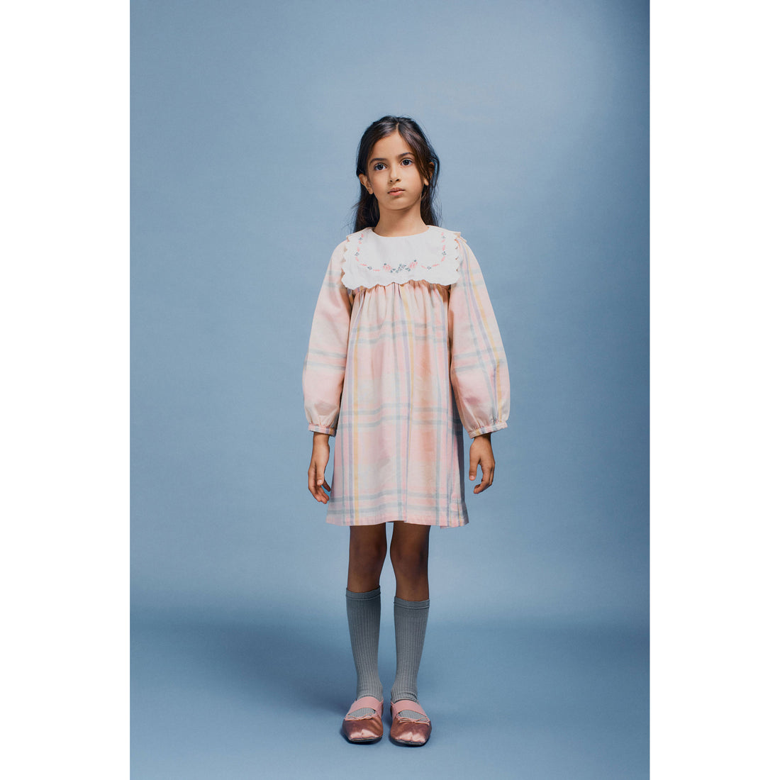 Bebe Organic Autumn Check Lucy Dress