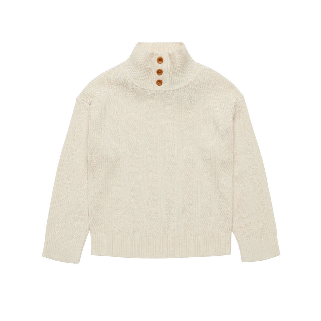 FUB Cream Button Up Sweater