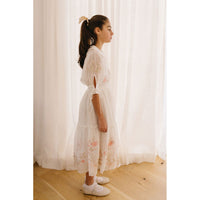 Petite Amalie  White Heirloom Embroidered Skirt