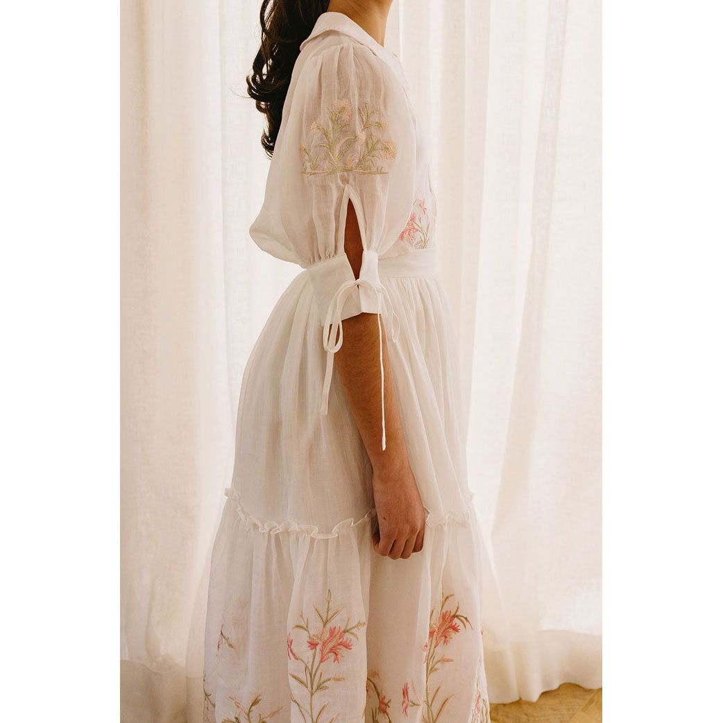 Petite Amalie  White Heirloom Embroidered Skirt