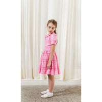 Petite Amalie  Fuchsia Pleated Eyelet Skirt