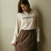 ELEMENTS Soft Cloud Fuzzy Polo Sweatshirt