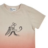 Bene Bene Pink Half Dip Dye Baby Tee