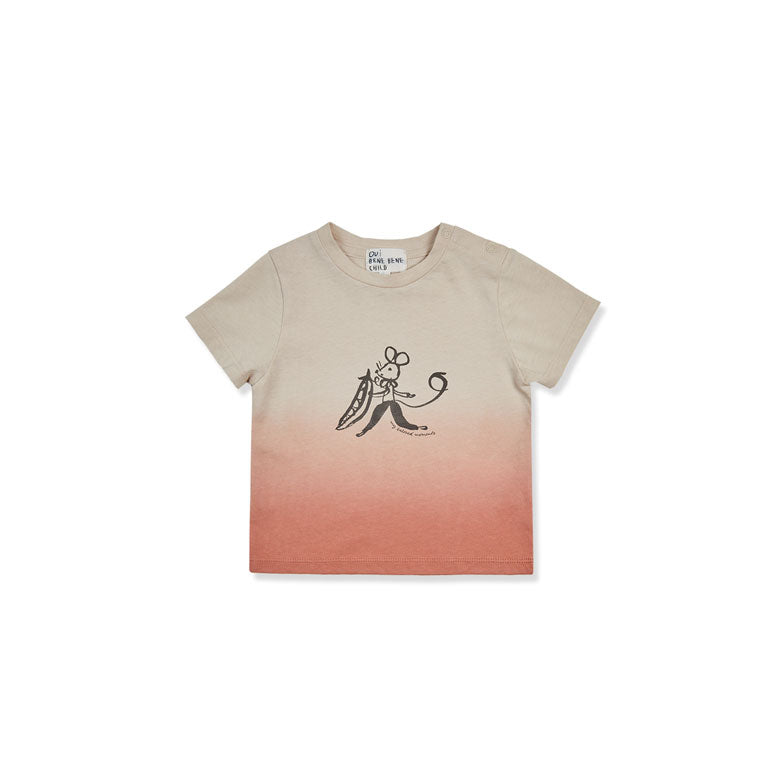 Bene Bene Pink Half Dip Dye Baby Tee