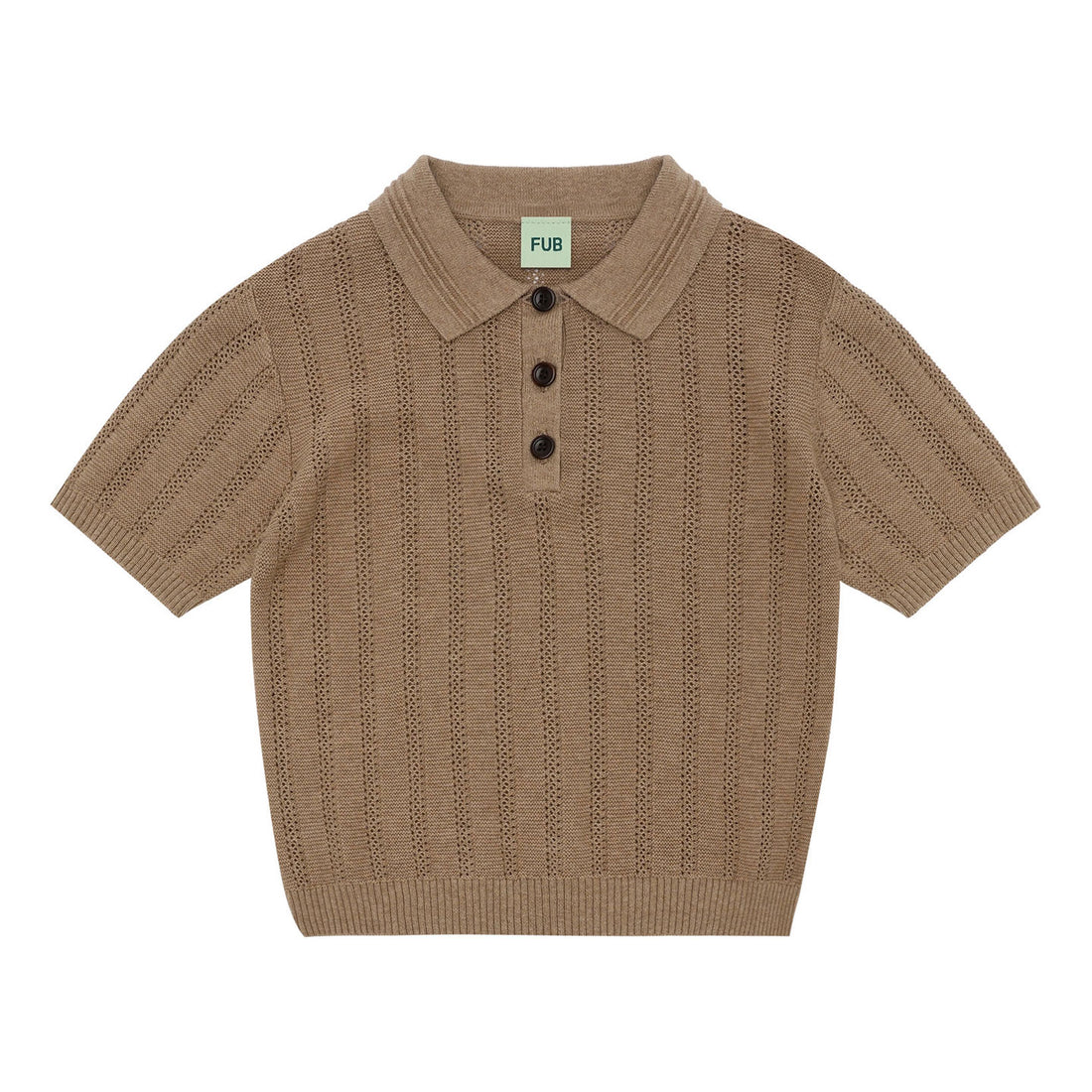 FUB Camel Melange Structure Polo