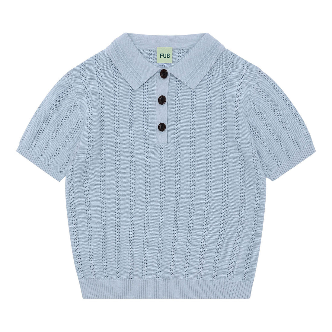 FUB Pale Blue Structure Polo