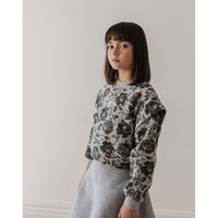 Petite Pink Black Rose Printed Sweat Top
