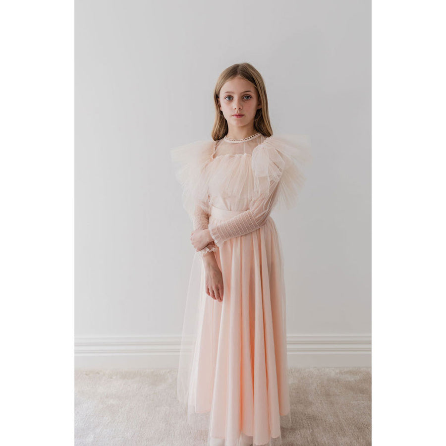 Petite Gold Ice Pink Summer Bouquet Linen Skirt