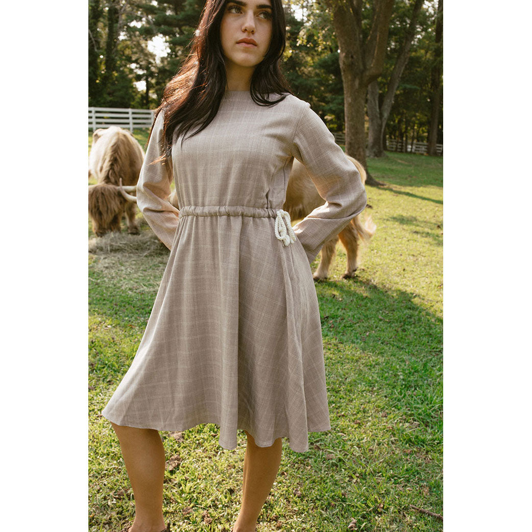 Darlin Plaid Gathereed Dress