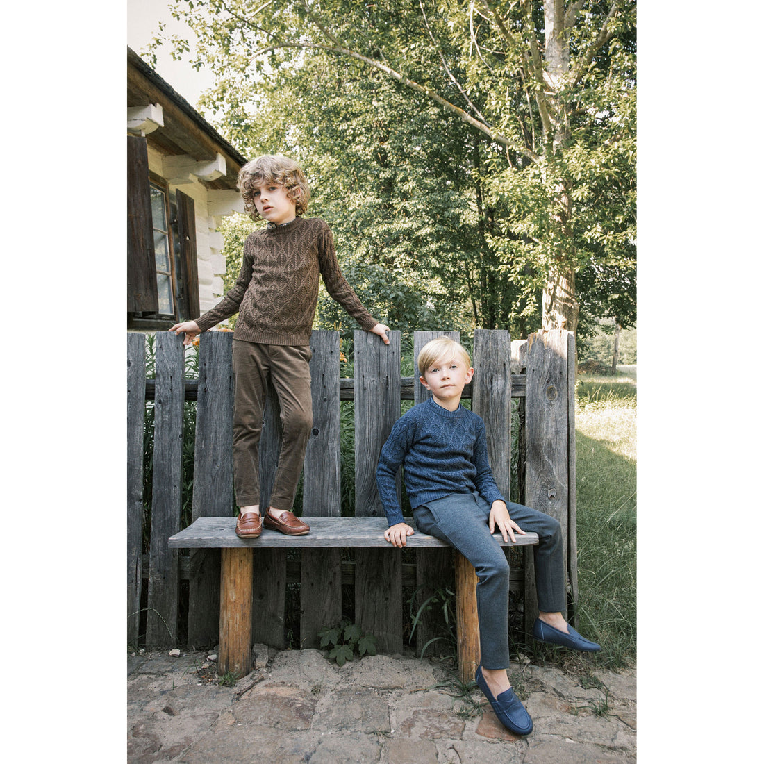 Noma Denim Textured Knit Sweater