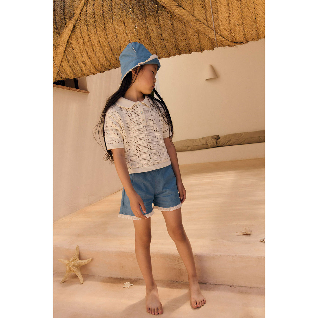 Mipounet Ecru Florence Knit Polo