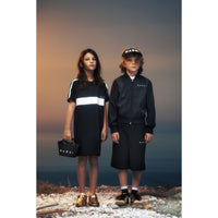 Marni Black Striped Sleeve Dress