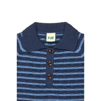 FUB Dark Navy/Washed Indigo Checked Polo