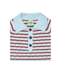 FUB Light Blue/Chili Checked Polo