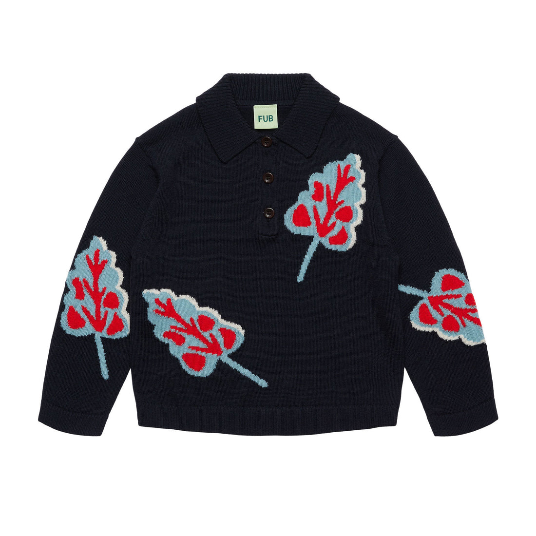 FUB Dark Navy Jaquard Polo