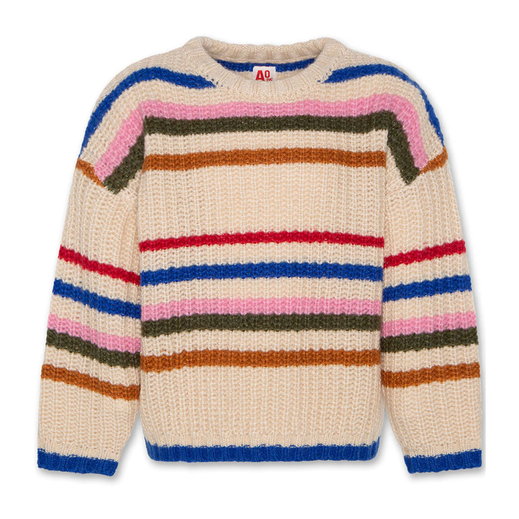 AO76 Natural Wanda Striped Sweater