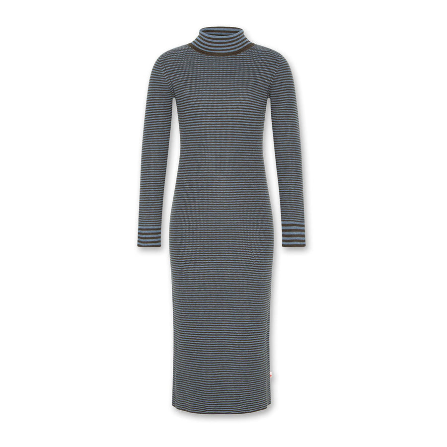 AO76 Mid Blue Uri Striped Knit Dress