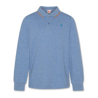 AO76 Heather Blue Carter Logo Polo