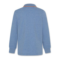 AO76 Heather Blue Carter Logo Polo