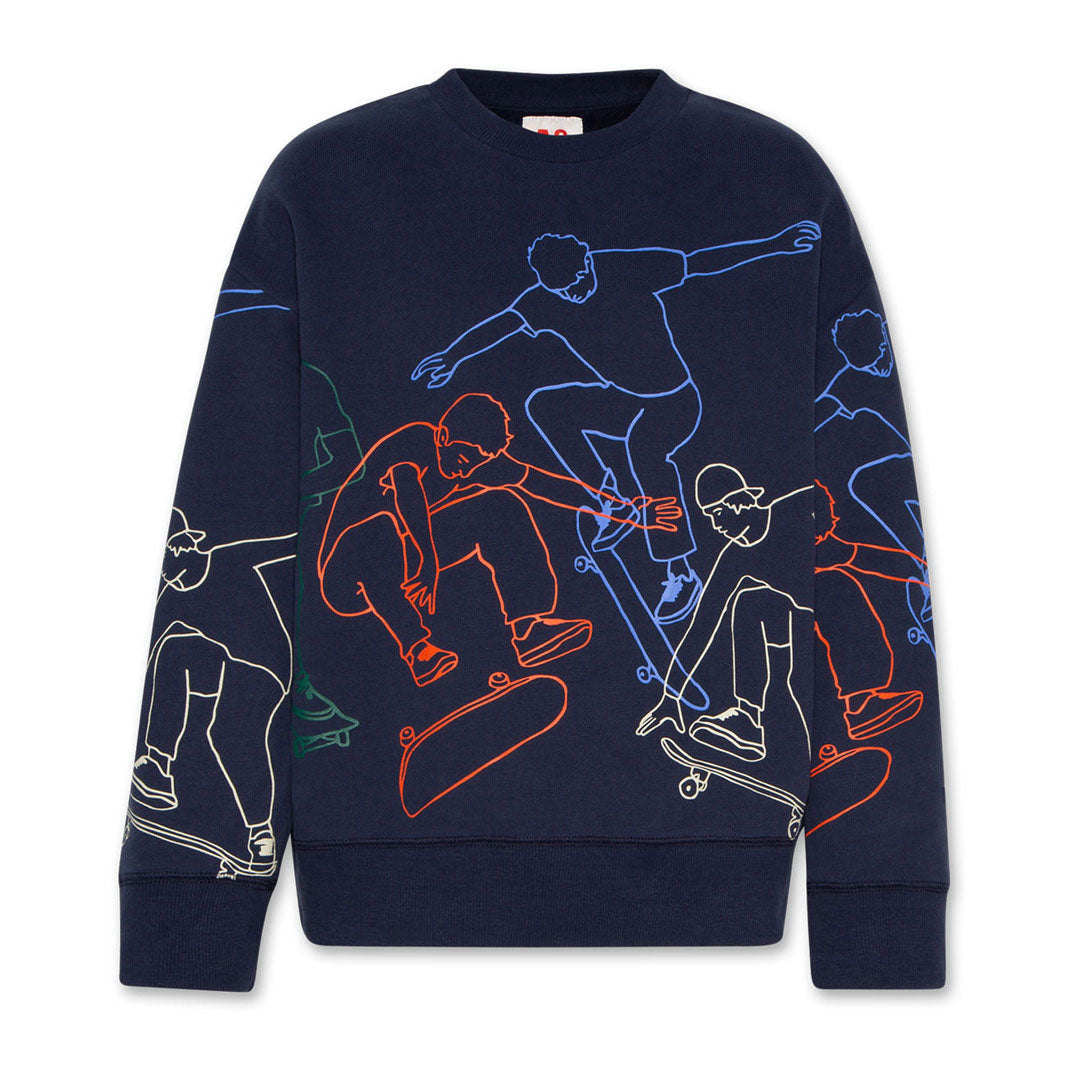AO76 Navy Oscar Skater Sweatshirt