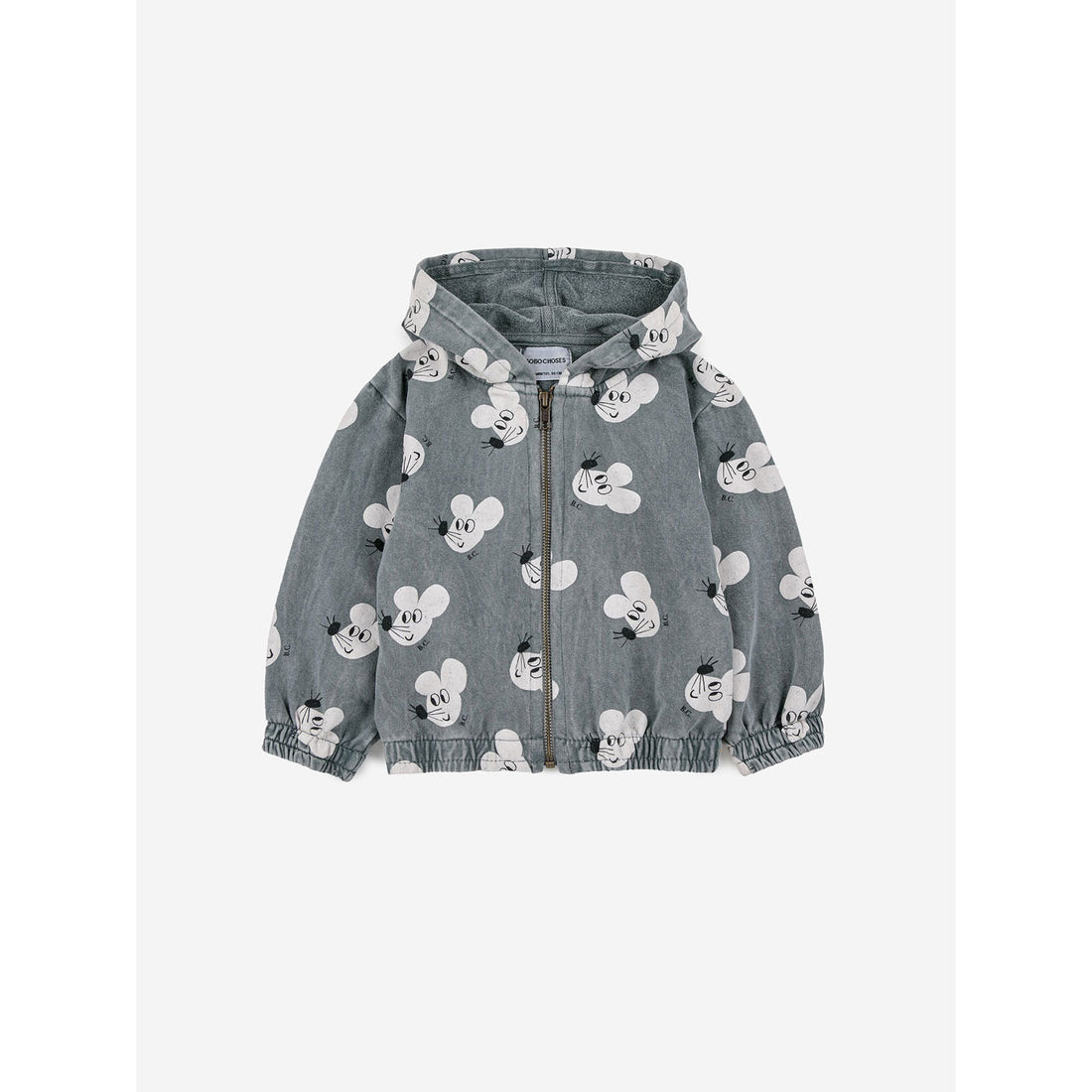 Bobo Choses Mouse All Over Zipped Baby Hoodie