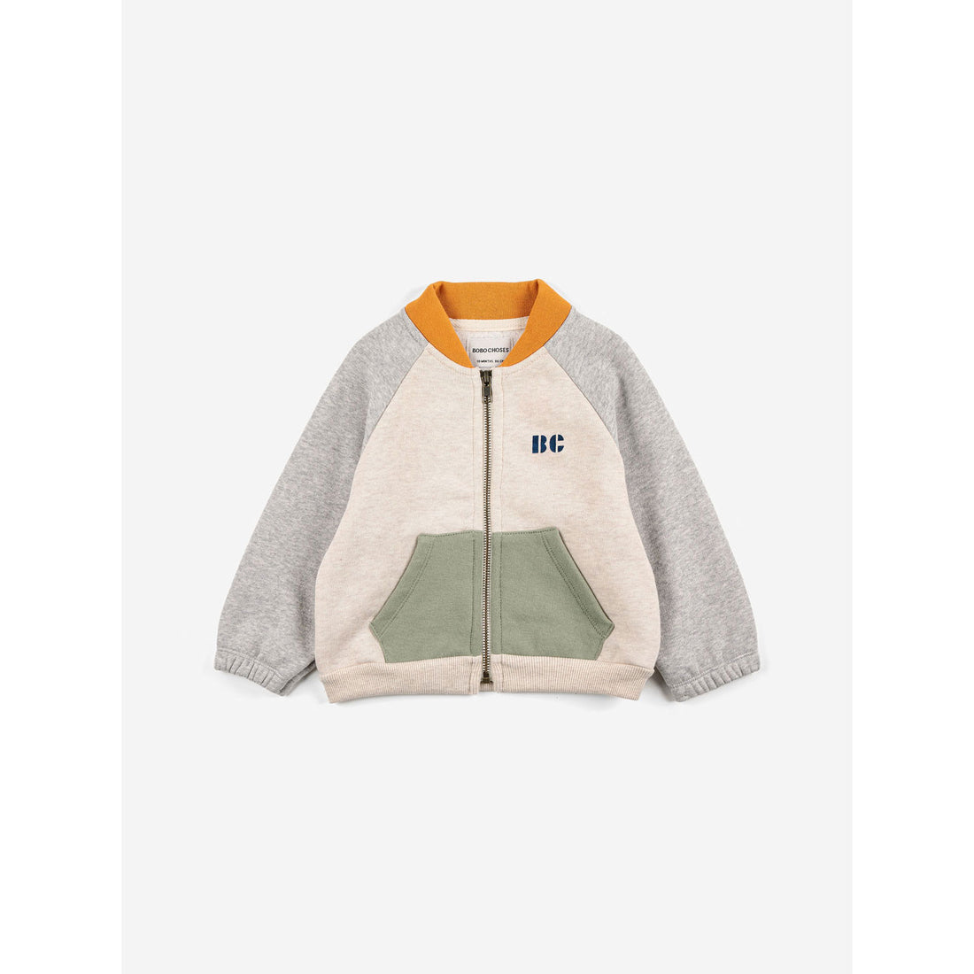 Bobo Choses Color Block Zipped Baby Sweatshirt