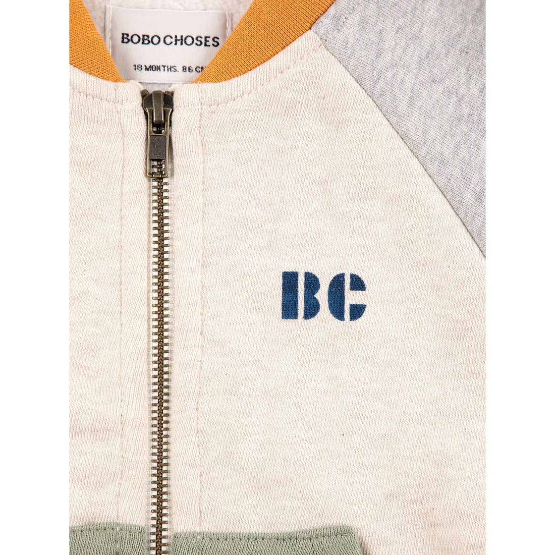 Bobo Choses Color Block Zipped Baby Sweatshirt