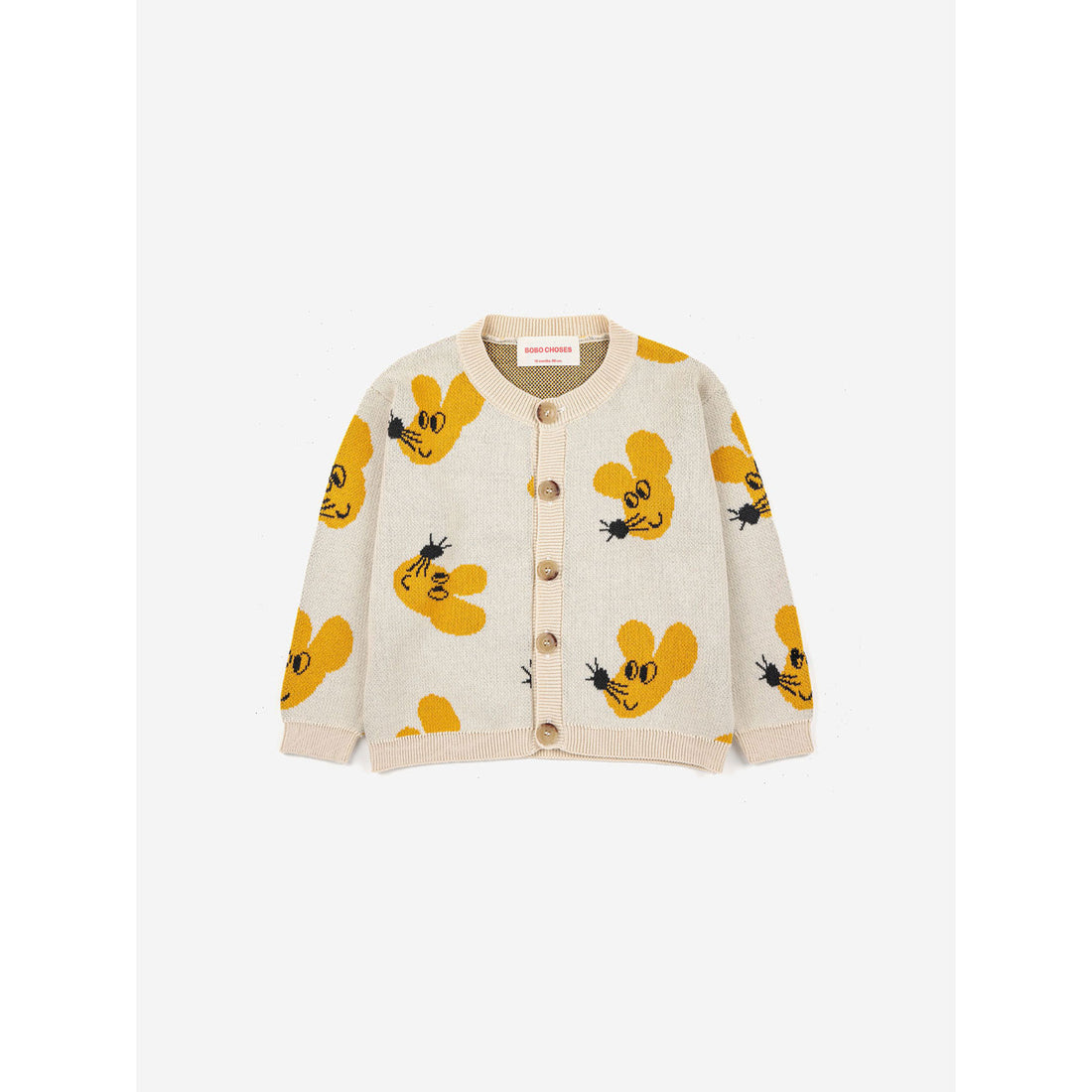 Bobo Choses Mouse All Over Baby Cardigan