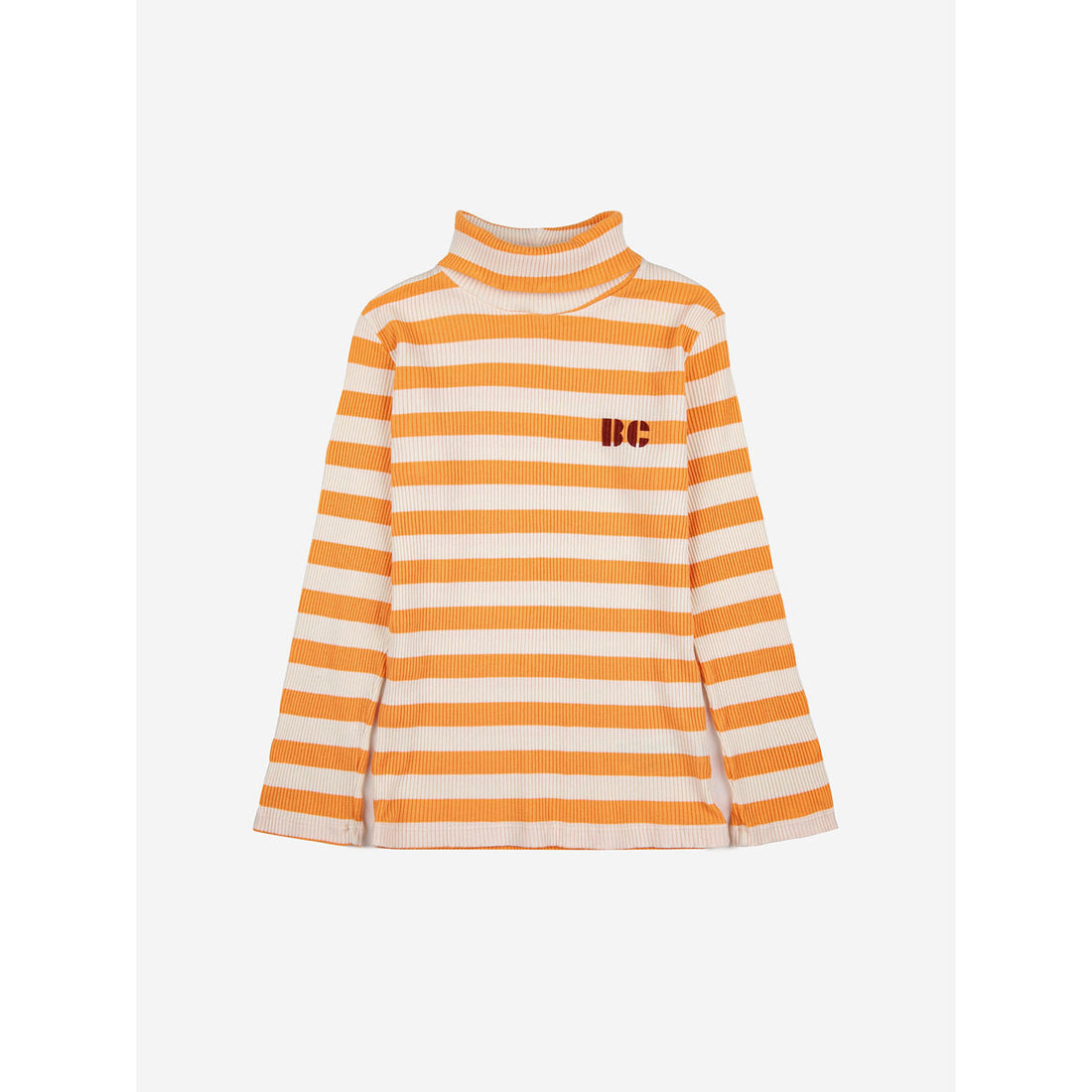 Bobo Choses Yellow Stripes Turtle Neck T-Shirt