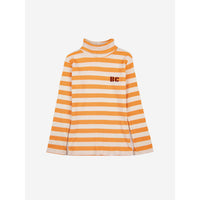 Bobo Choses Yellow Stripes Turtle Neck T-Shirt