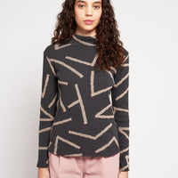 Bobo Choses Adult Lines All Over Turtle Neck T-Shirt