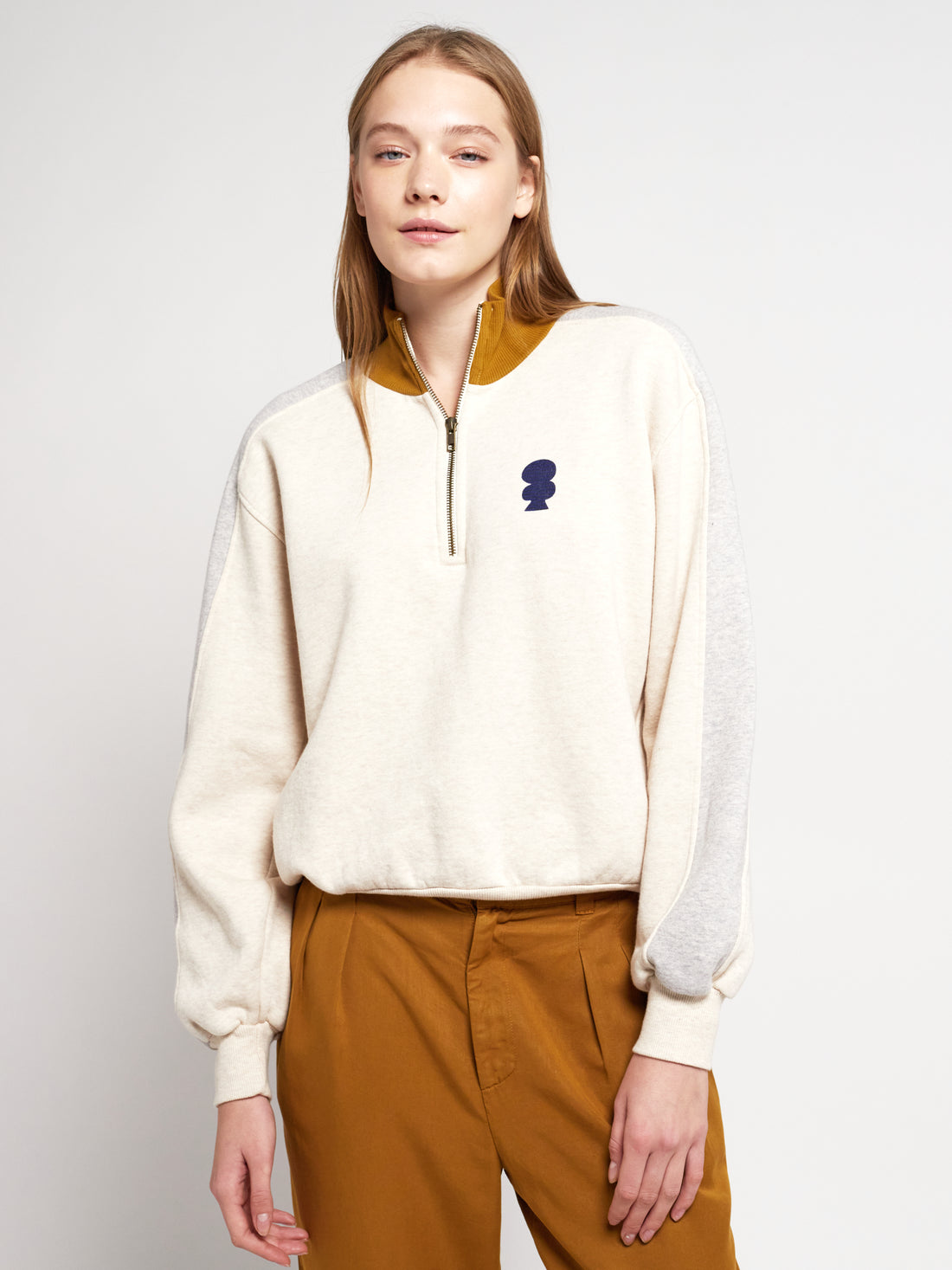 Bobo Choses Adult Color Block Zip Sweatshirt