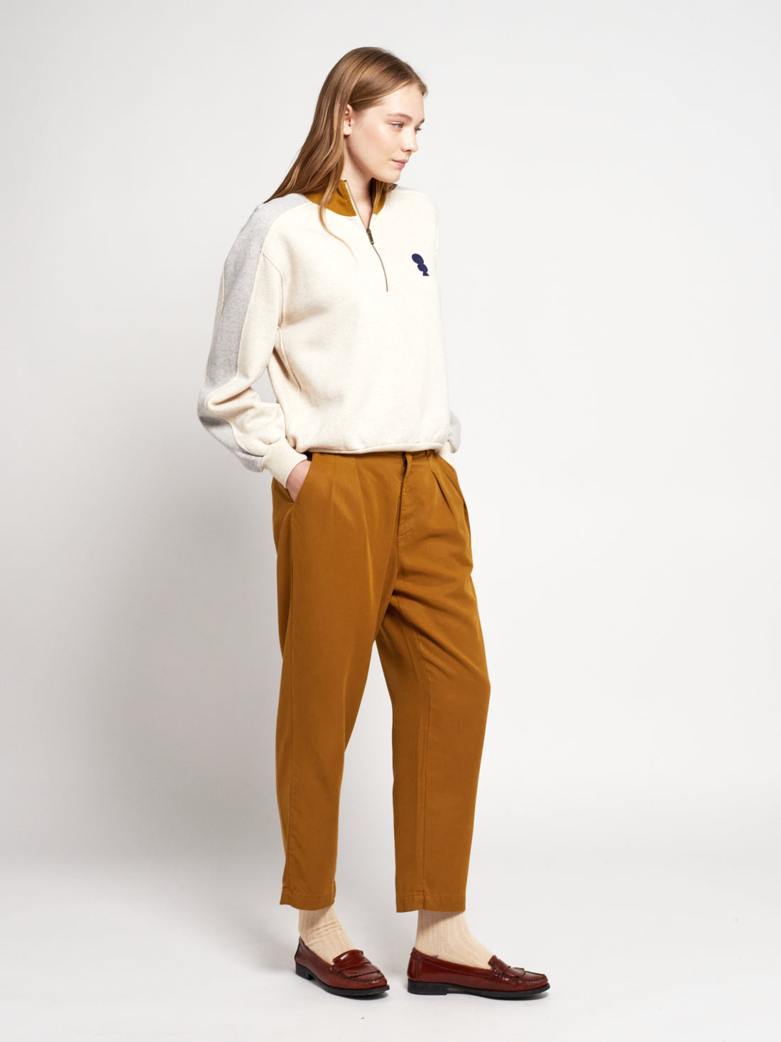 Bobo Choses Adult Color Block Zip Sweatshirt