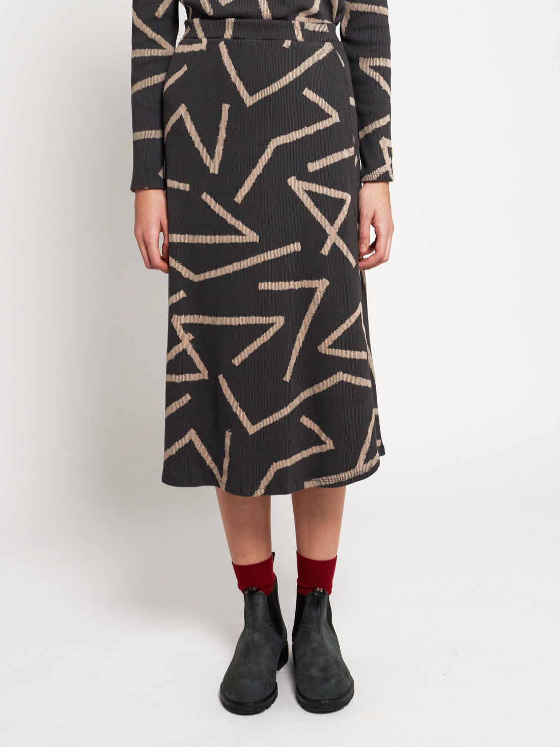 Bobo Choses Adult Lines All Over Flared Skirt