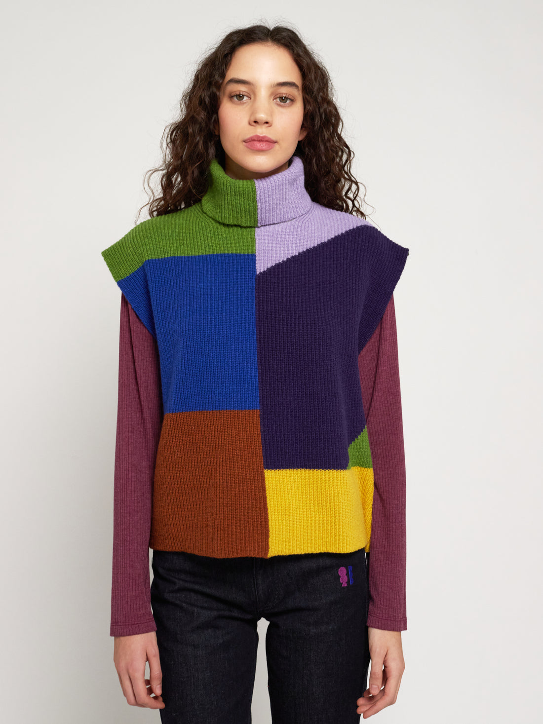 Bobo Choses Adult Color Block Intarsia Vest